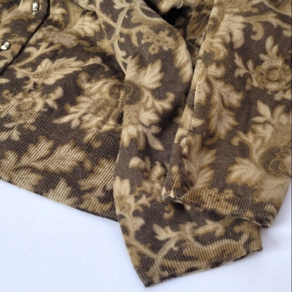 Talbots Petites Khaki Green Italian Merino Wool Button Front Cardigan - Size S - Picture 5 of 9